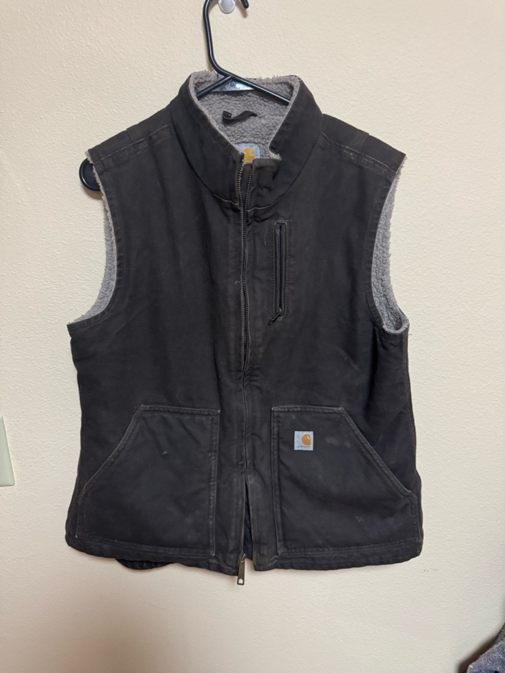 Women’s Carhartt Sherpa Lined Vest - Medium - Brown